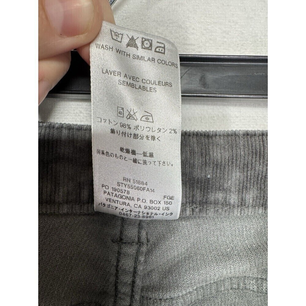 Patagonia Corduroy Pants Womens 26 Dark Gray Organic Cotton Stretch Jeans Casual - Picture 5 of 10
